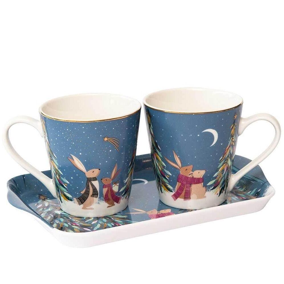 Woodland Tales Mug & Tray Set - French Blue