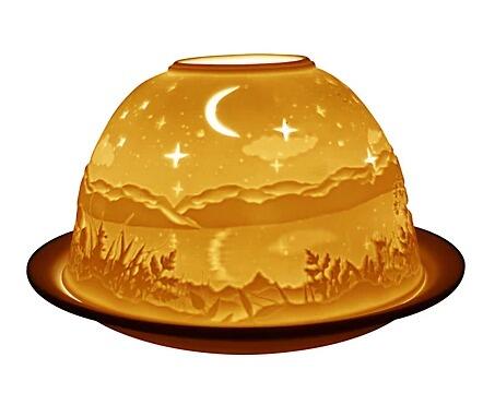 Light Glow Starry Night Tealight Candle Holder