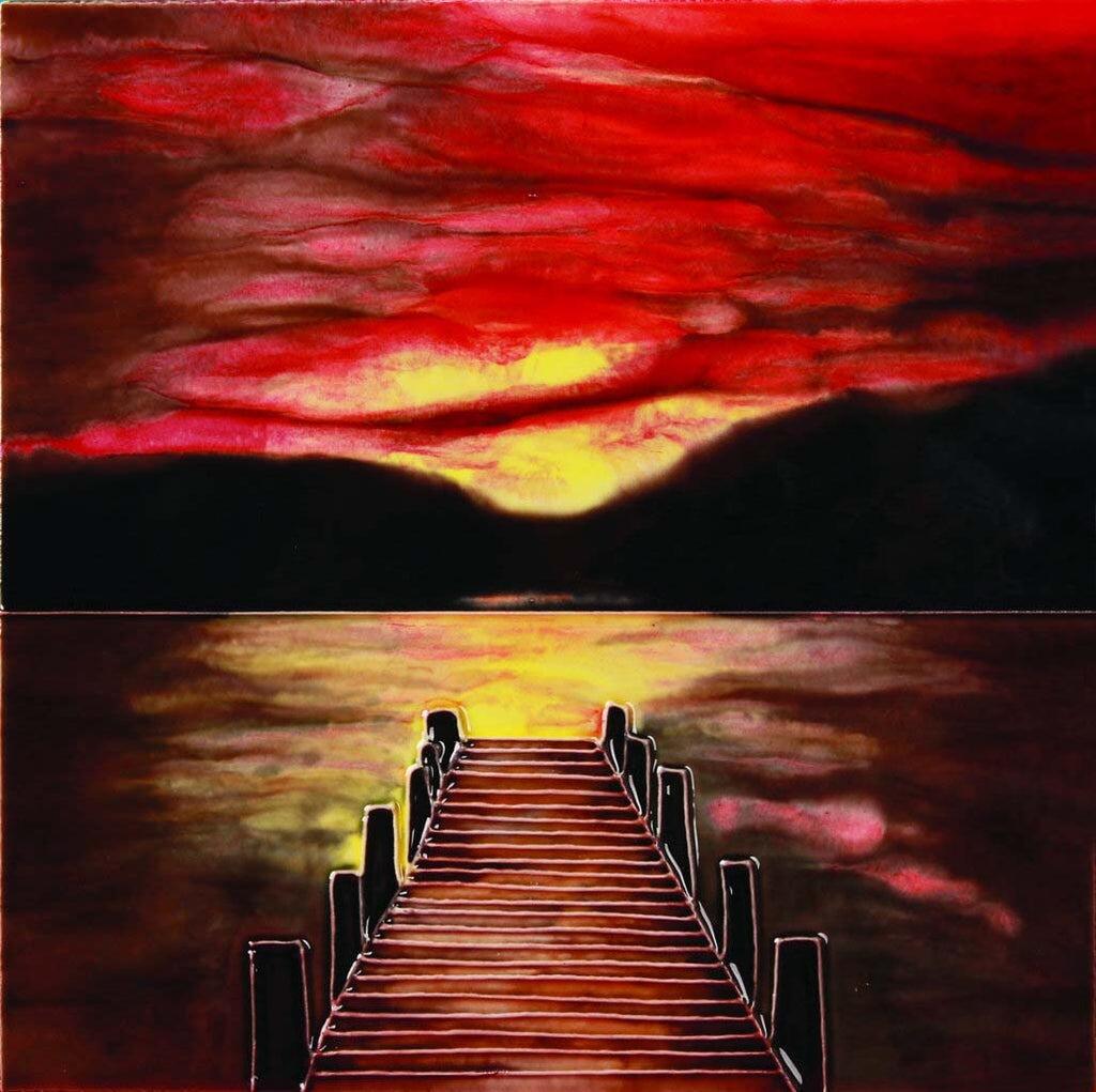 Benaya Ceramic Art Tile 20cm x 20cm - Sunset Dock