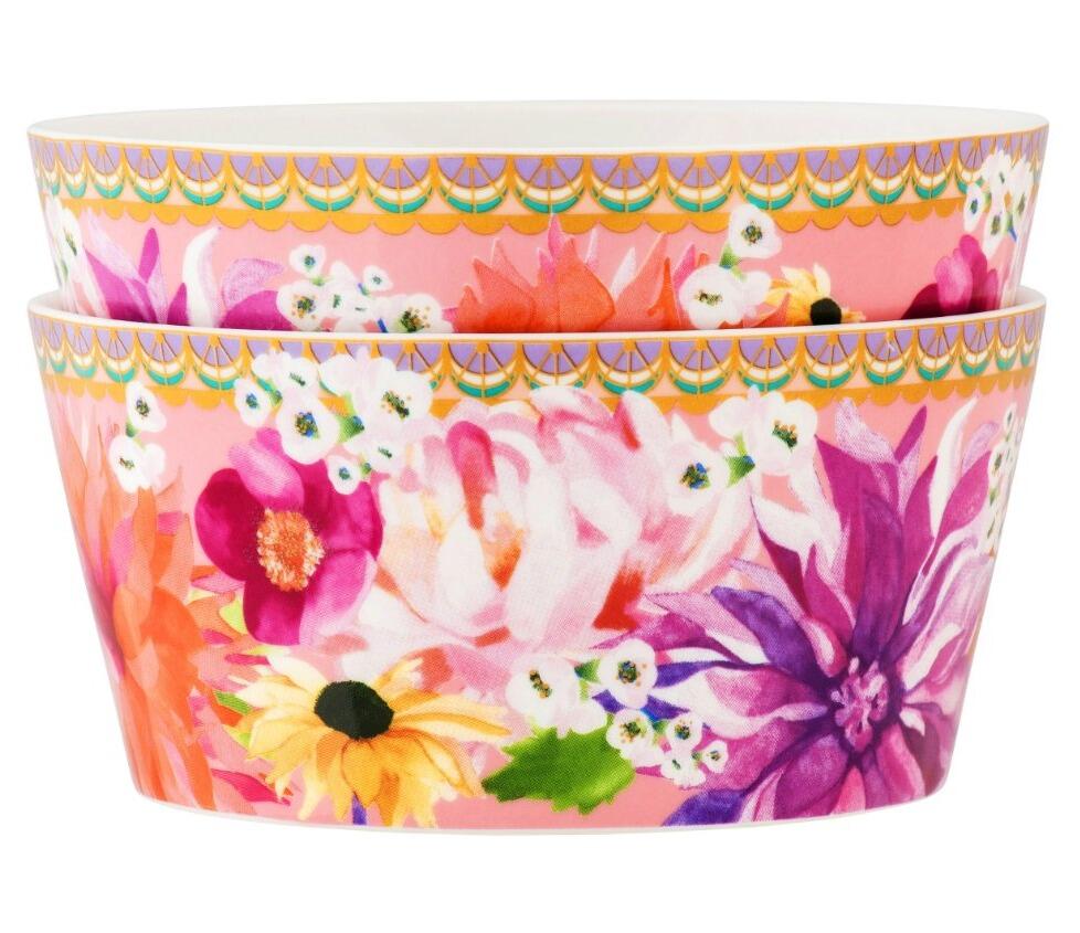 Maxwell & Williams Teas & C's Dahlia Daze Bowl 12cm Set of 2 Pink