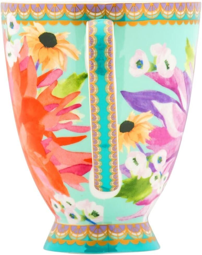 Maxwell & Williams Teas & C's Dahlia Daze Footed Mug 300ml Sky