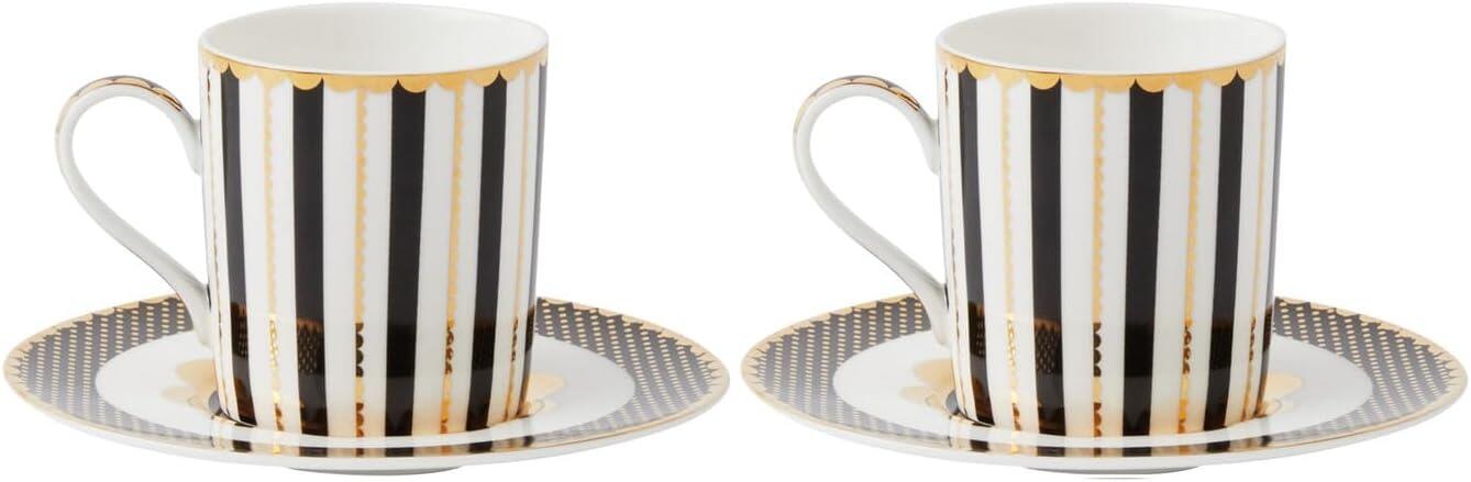 Maxwell & Williams Teas & C's Regency Demi Cup & Saucer Set of 2 Black