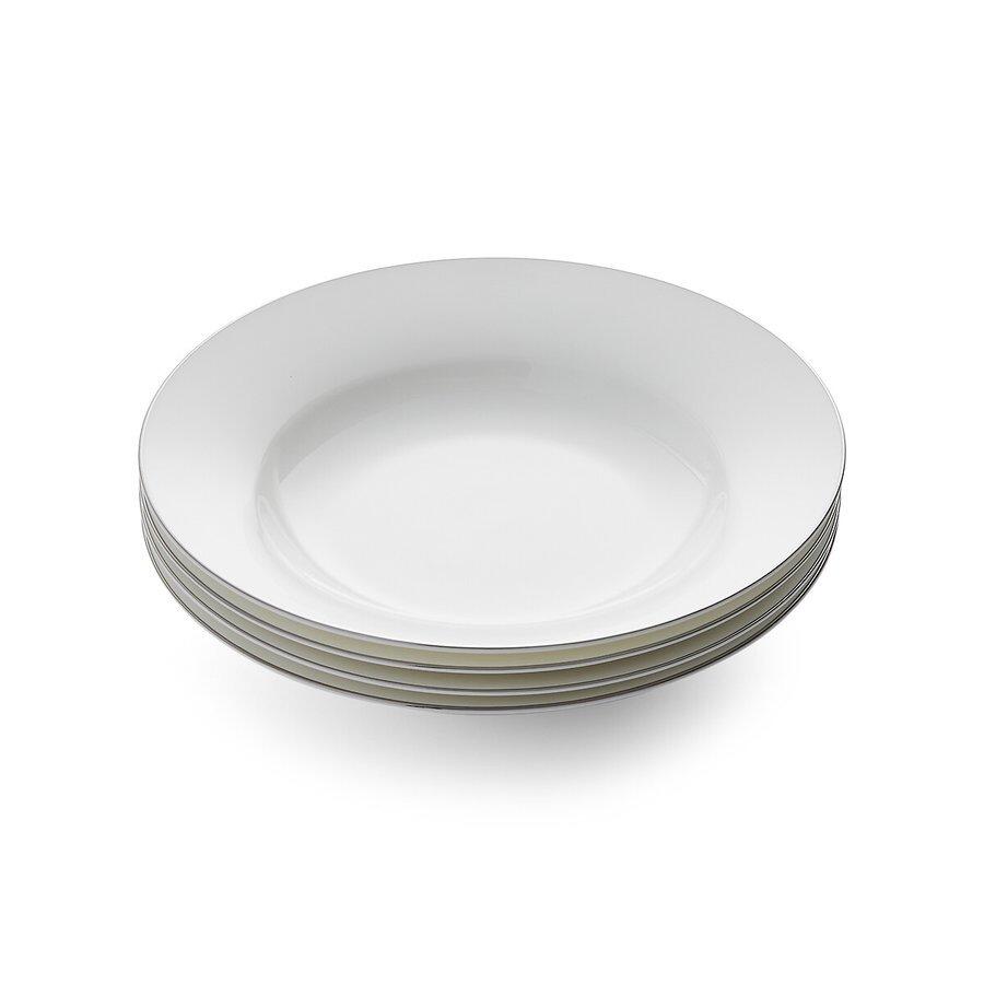 Royal Worcester Serendipity Platinum Soup Plate 23.5cm Set of 4