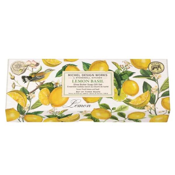 Michel Design Works - 3 Soap Gift Set Lemon Basil