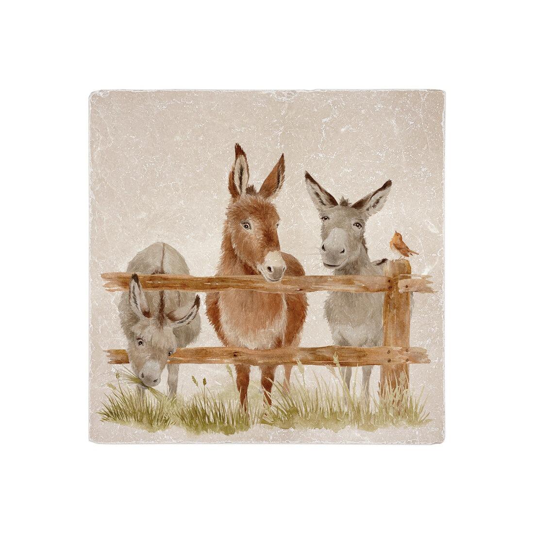 Humble Hare - The Donkey Line Up Medium Platter 20cm x 20cm