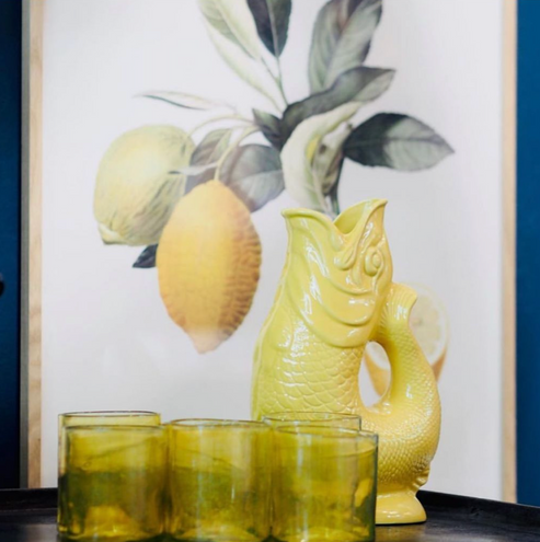 The Original Gluggle Jug Extra Large Yellow 1.2L 27cm tall