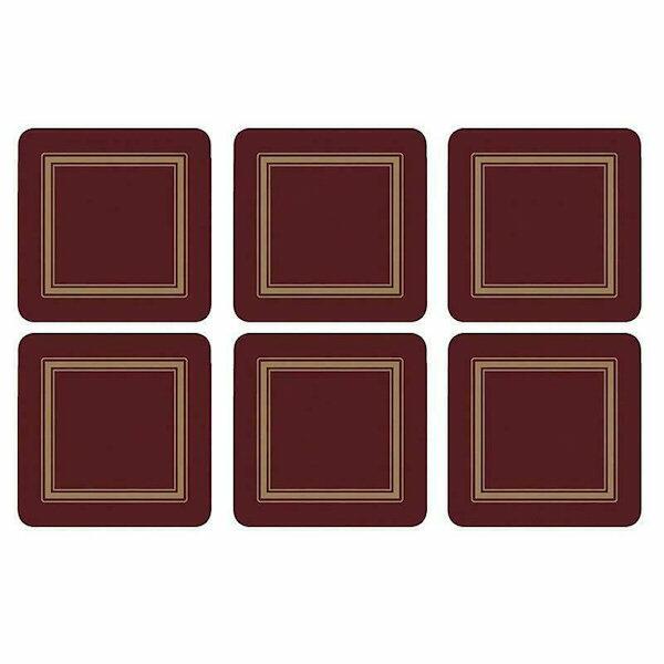 Pimpernel Classic Burgundy Set of 6 Coasters