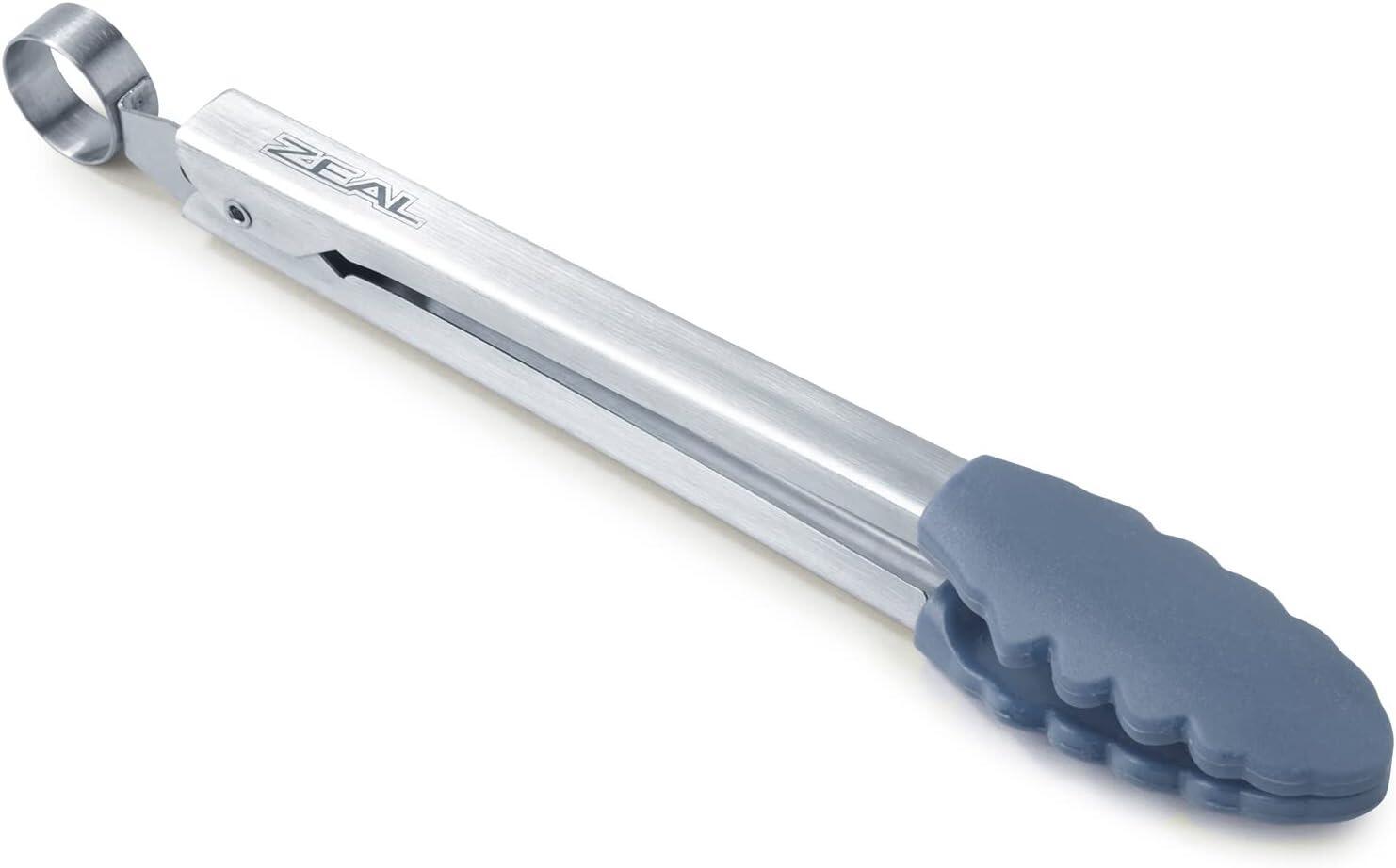 Zeal Silicone Mini Tongs 20cm Provence Blue