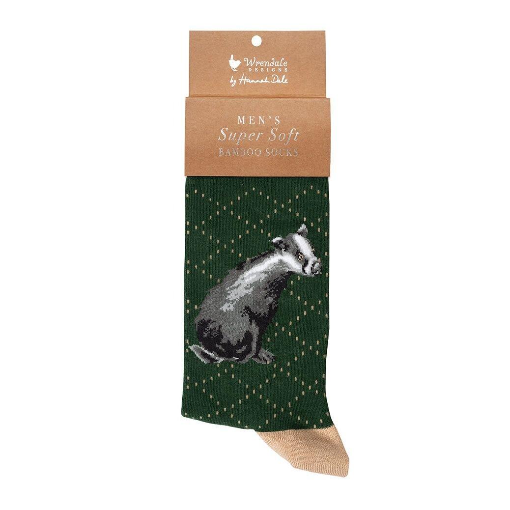 Wrendale Designs - Men's Socks - 'The Country Gent' Badger