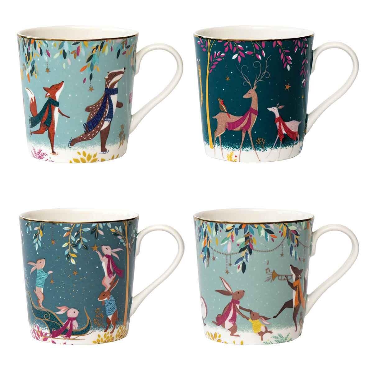 Woodland Tales Mug - Assorted - 0.34L Set of 4