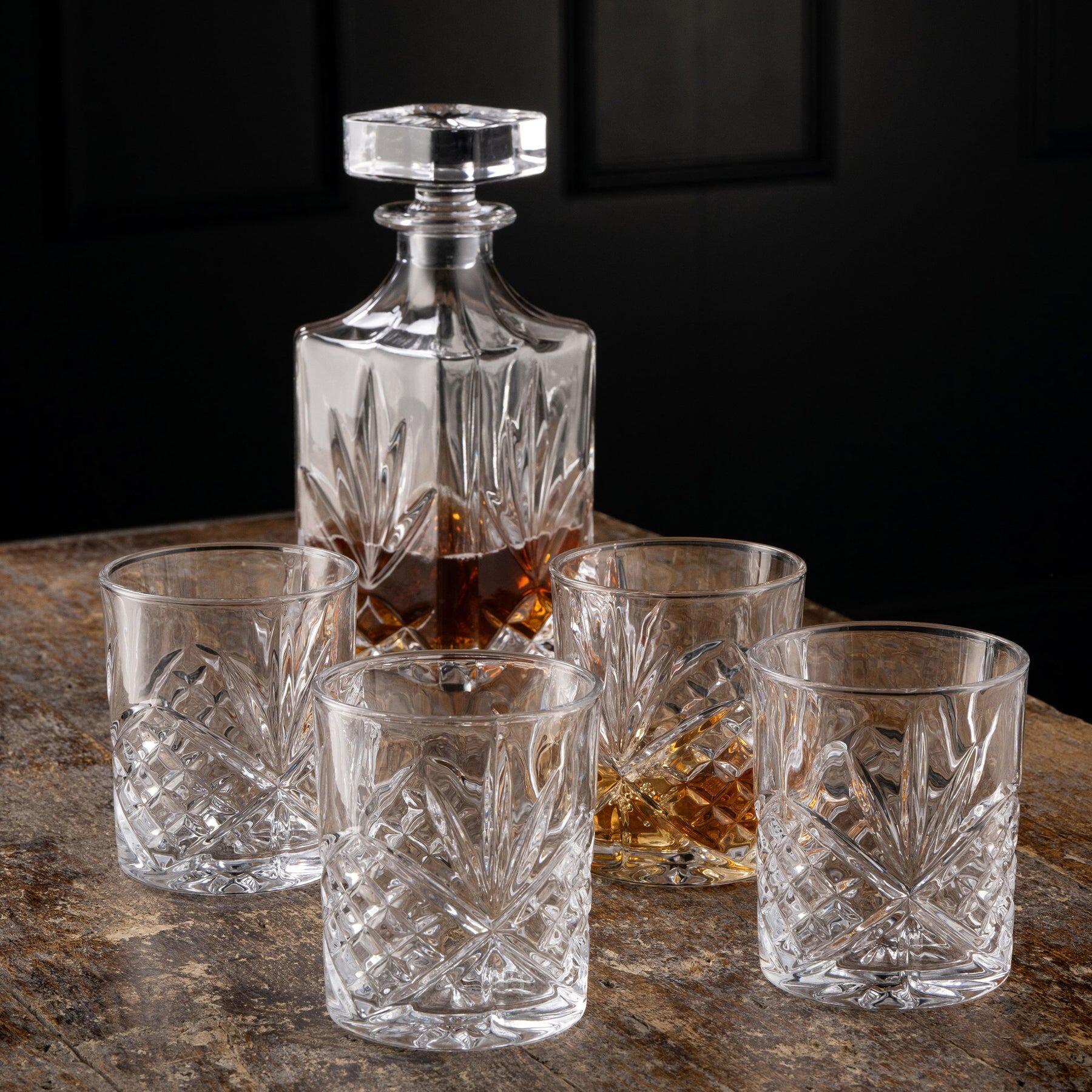 Galway Crystal Inisheer Gift Set - Decanter & 4 DOF Glasses