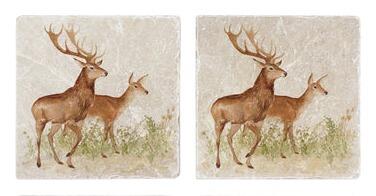 Humble Hare - The Doting Deer Coasters Set of 2