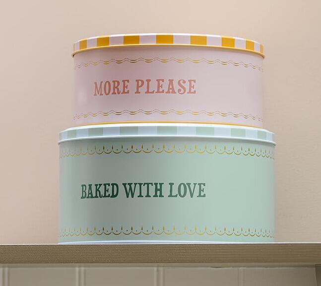 Yvonne Ellen Cake Tins Slogan Set of 2