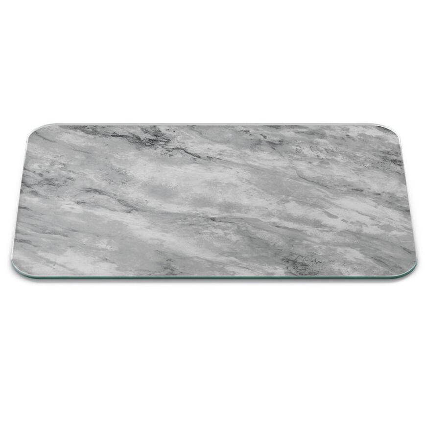 Grey Marble Effect Glass Trivet 50cm x 30cm