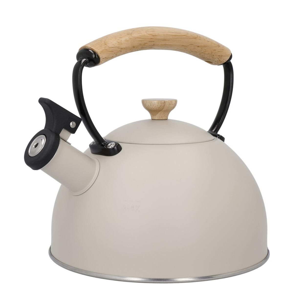 La Cafetiere Steel Whistling Kettle 1.6L Latte