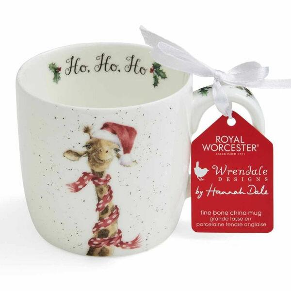 Royal Worcester Wrendale Designs - Christmas Mug - Ho Ho Ho Giraffe