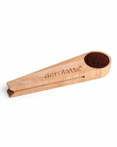 Aerolatte Beechwood Artisan Storage Bag Clip and Coffee Scoop in one