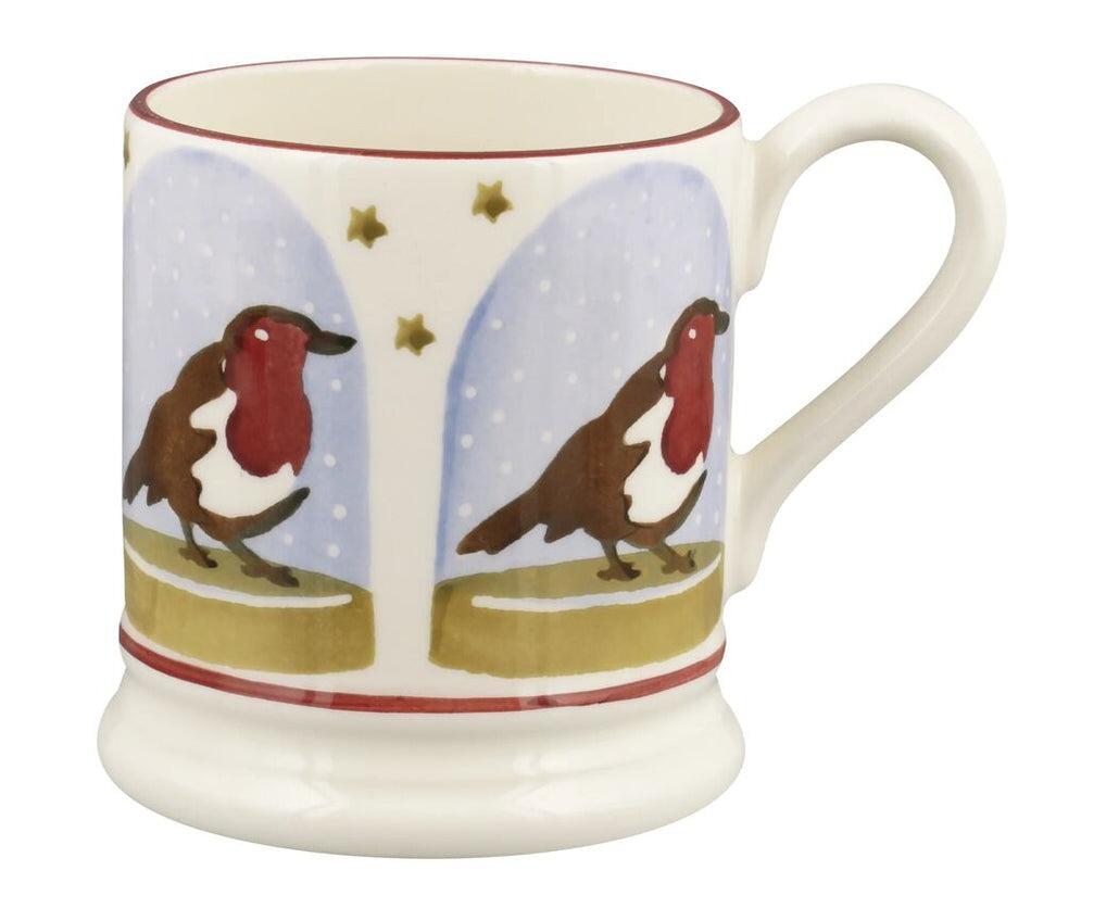 Emma Bridgewater Robin Snow Globe Half Pint Mug