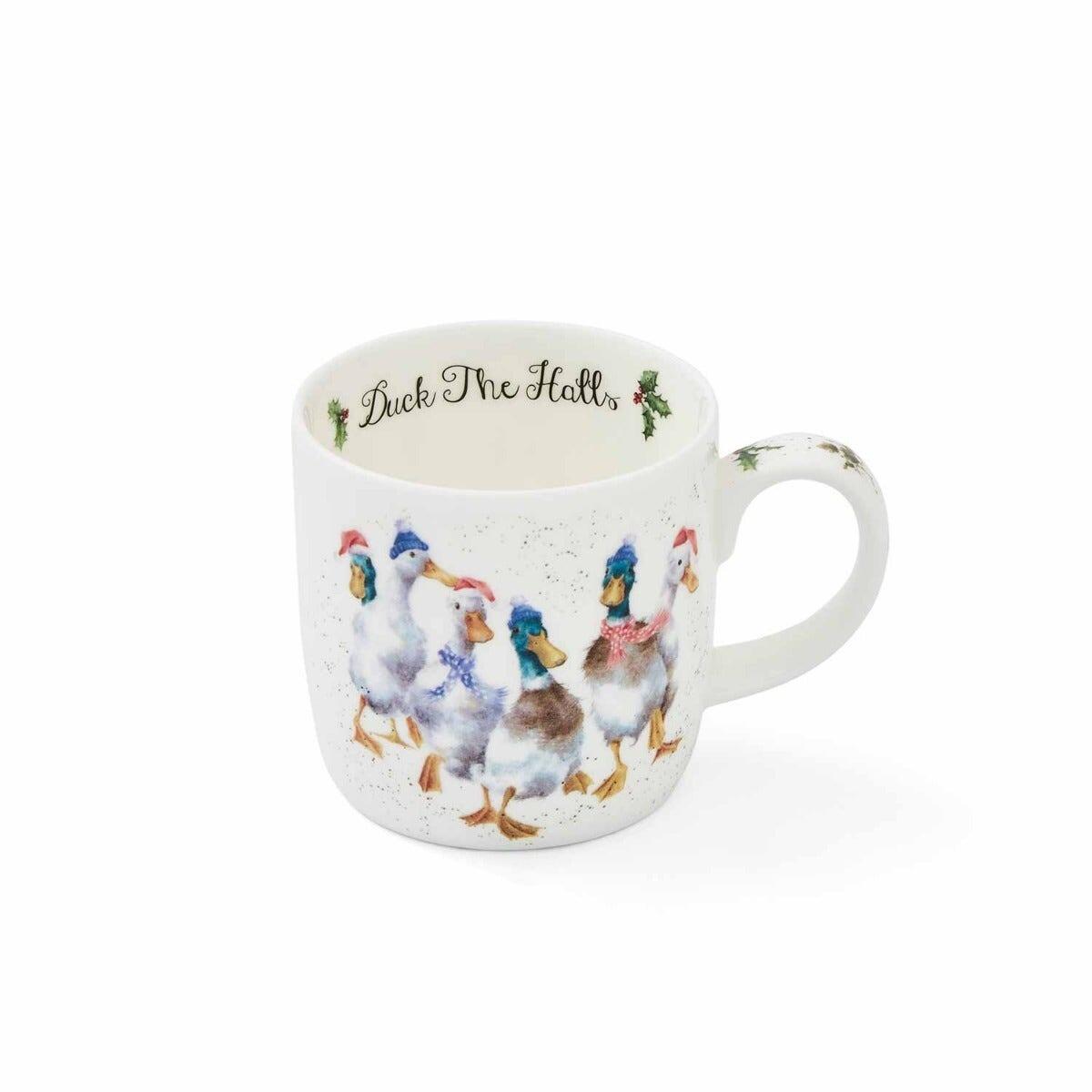 Wrendale Designs - Christmas Mug - Duck the Halls Large Mug