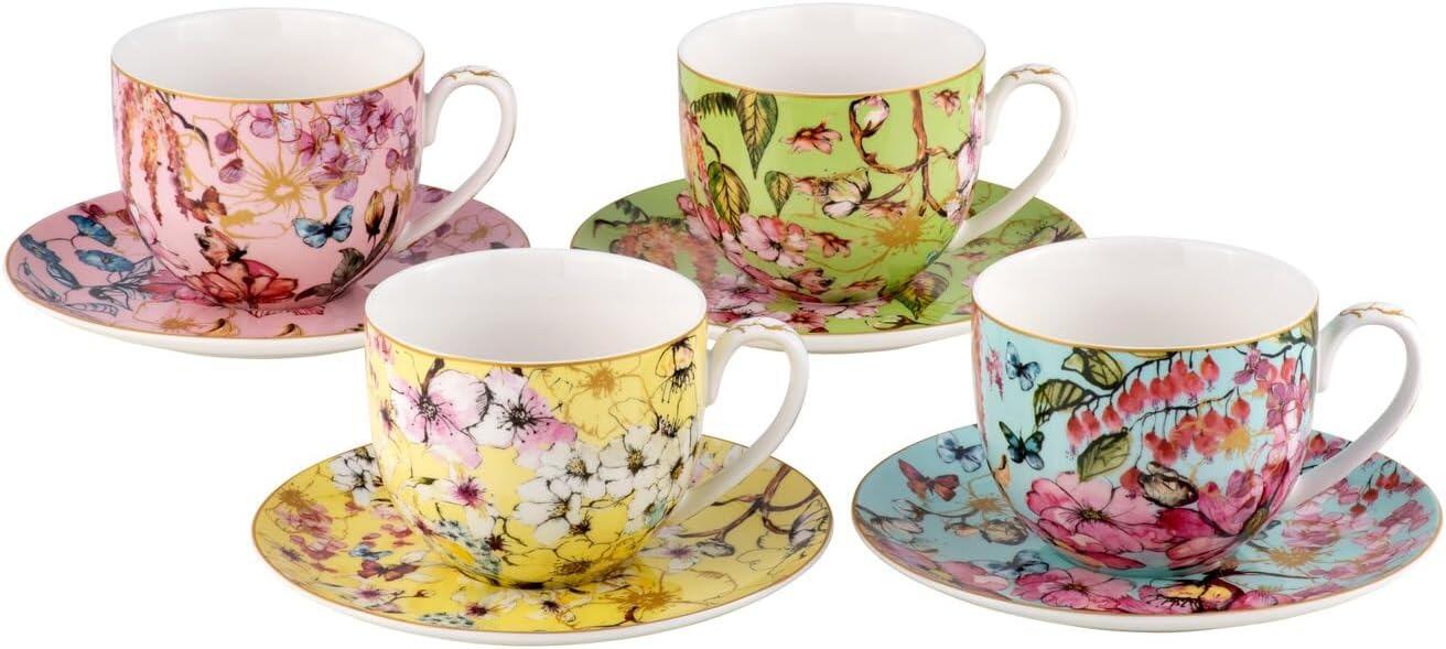 Maxwell & Williams Estelle Michaelides Enchantment Cup & Saucer 280ml Set of 4