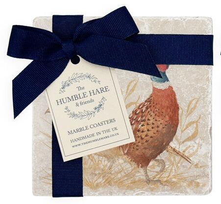 Humble Hare - The Pheasant Parade Coasters Set of 2