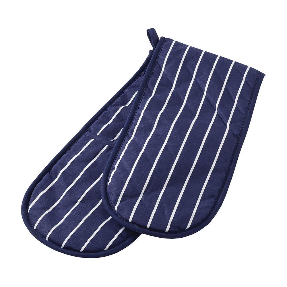 Butchers Stripe Double Oven Glove