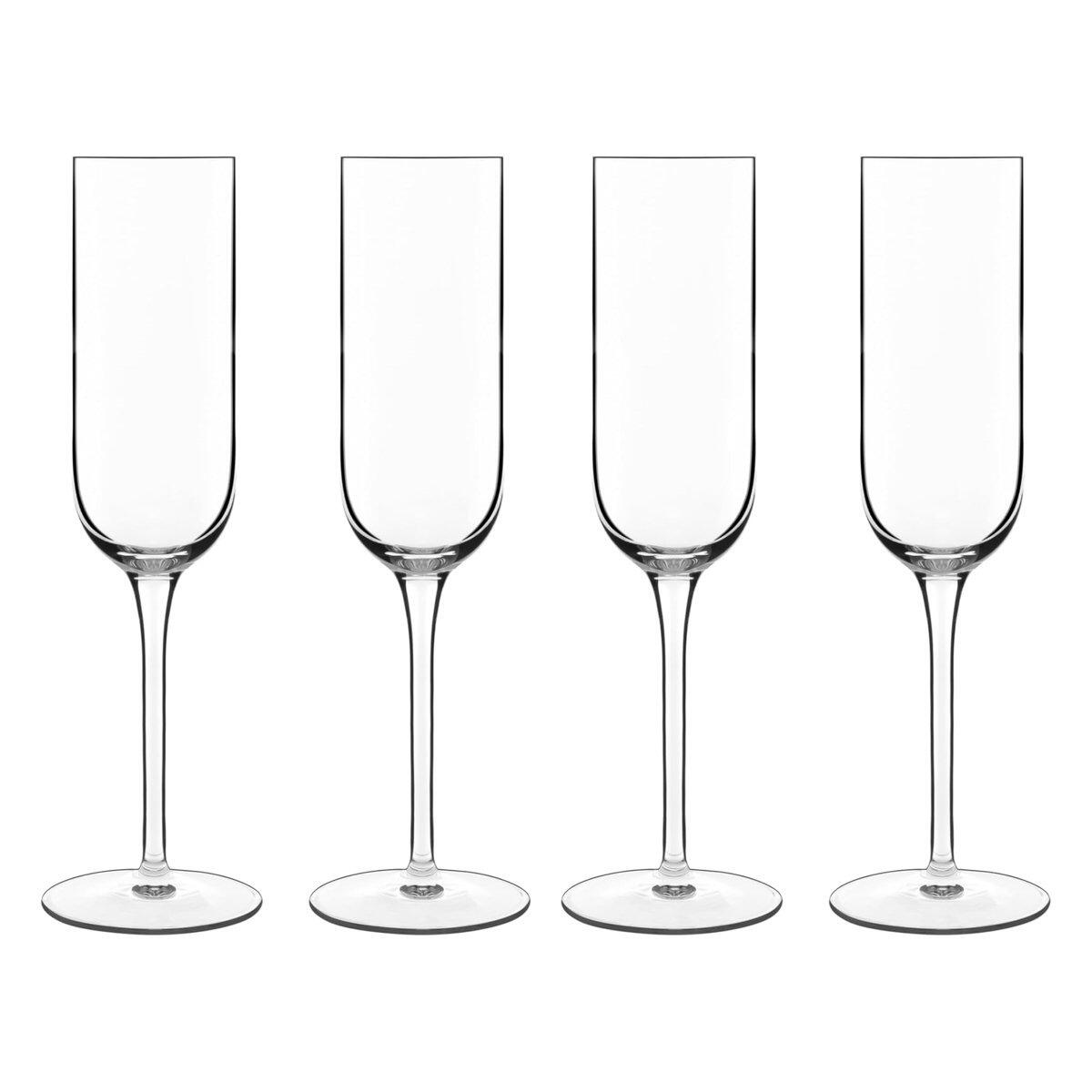 Luigi Bormioli Sublime Flute Glasses 210ml Set of 4