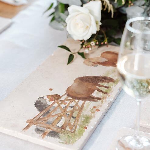 Humble Hare - The Silly Shetlands Sharing Platter 20cm x 40cm