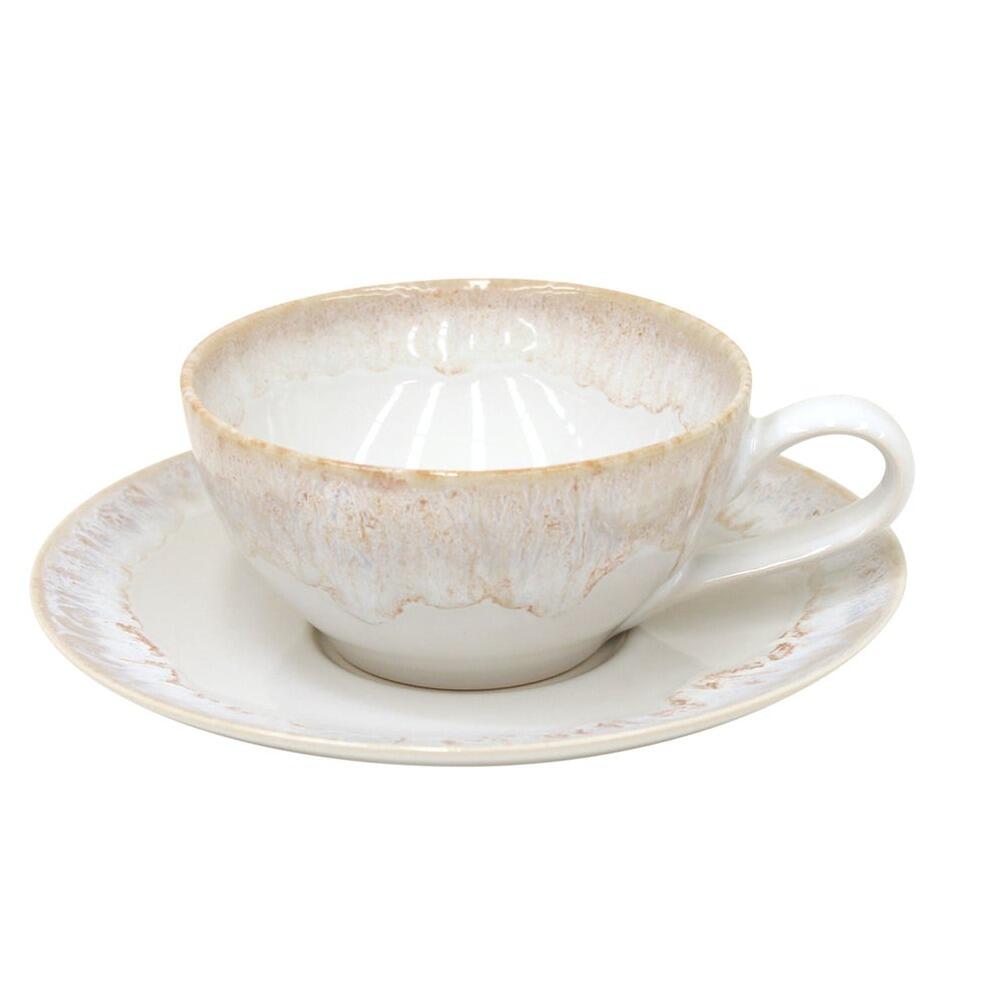 Casafina Taormina White Teacup and Saucer 0.20 Litre