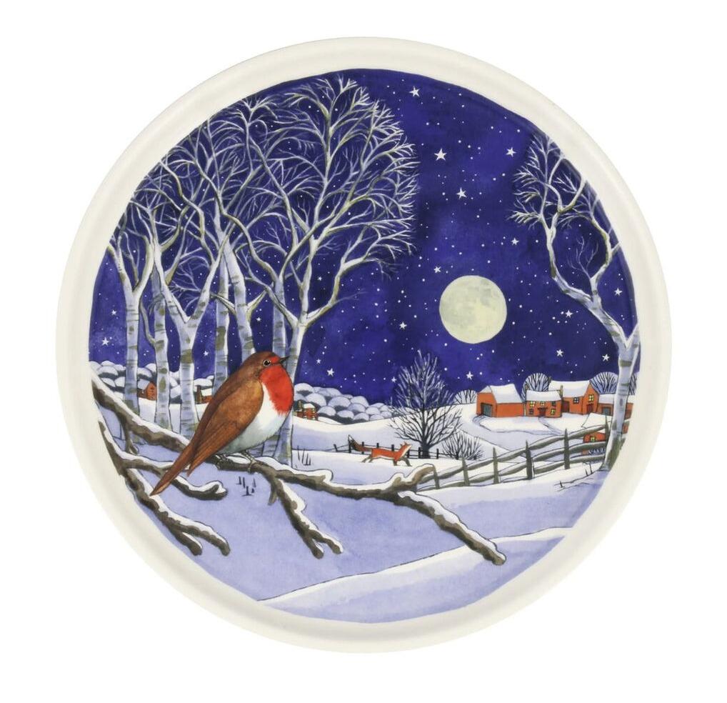 Emma Bridgewater Midnight Robin Flat Serving Plate 28cm
