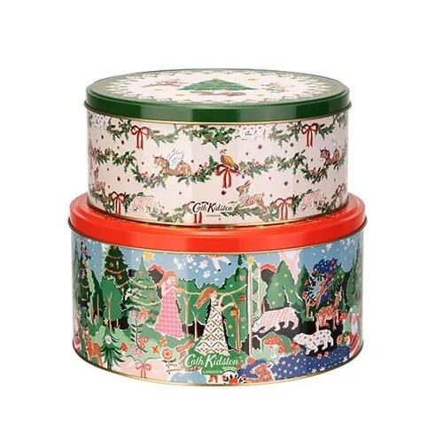 Cath Kidston Christmas Cake Tin Set of 2