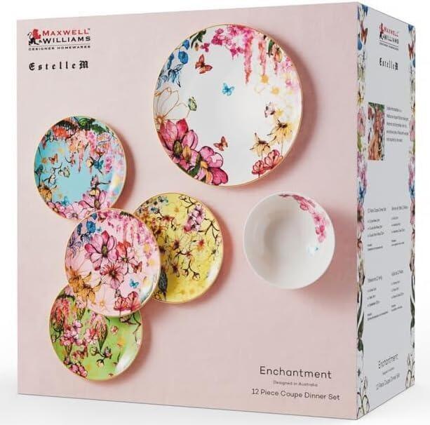 Maxwell & Williams Estelle Michaelides Enchantment 12 Piece Coupe Dinner Set