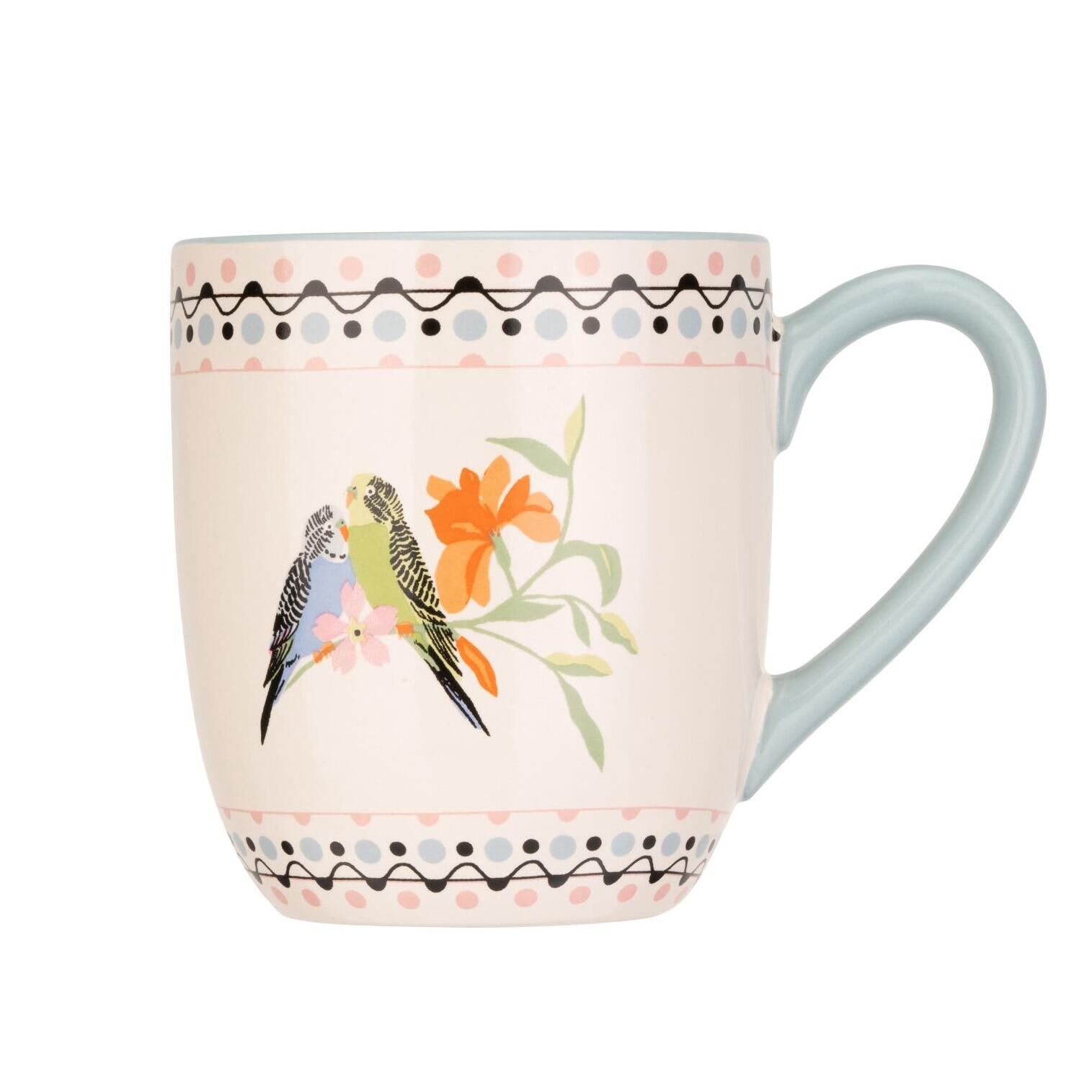 Cath Kidston Budgie Breakfast Mug Blue