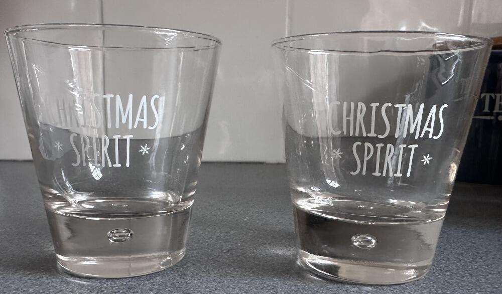 Christmas Spirit Glasses Set of 2
