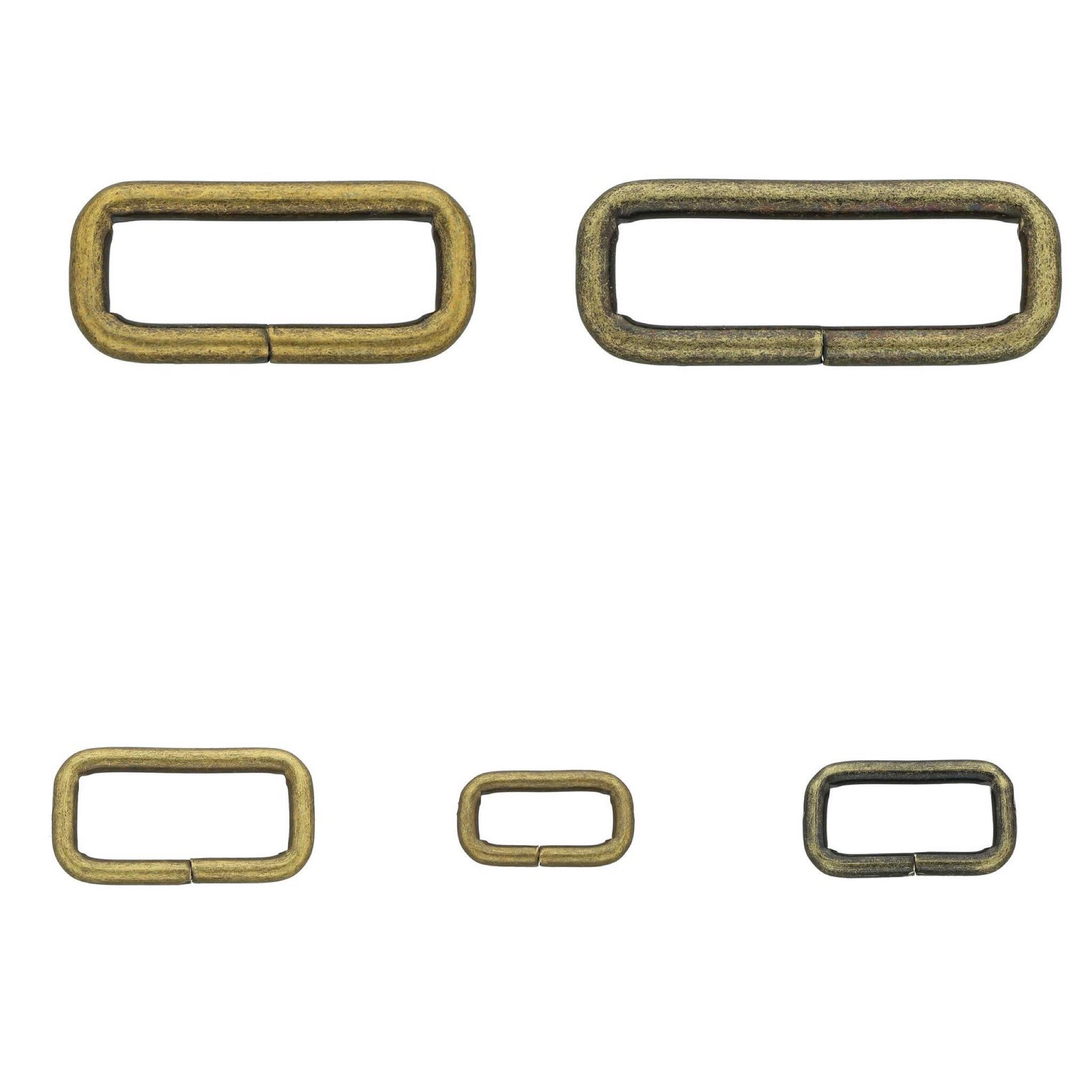Antique brass effect strap keeper