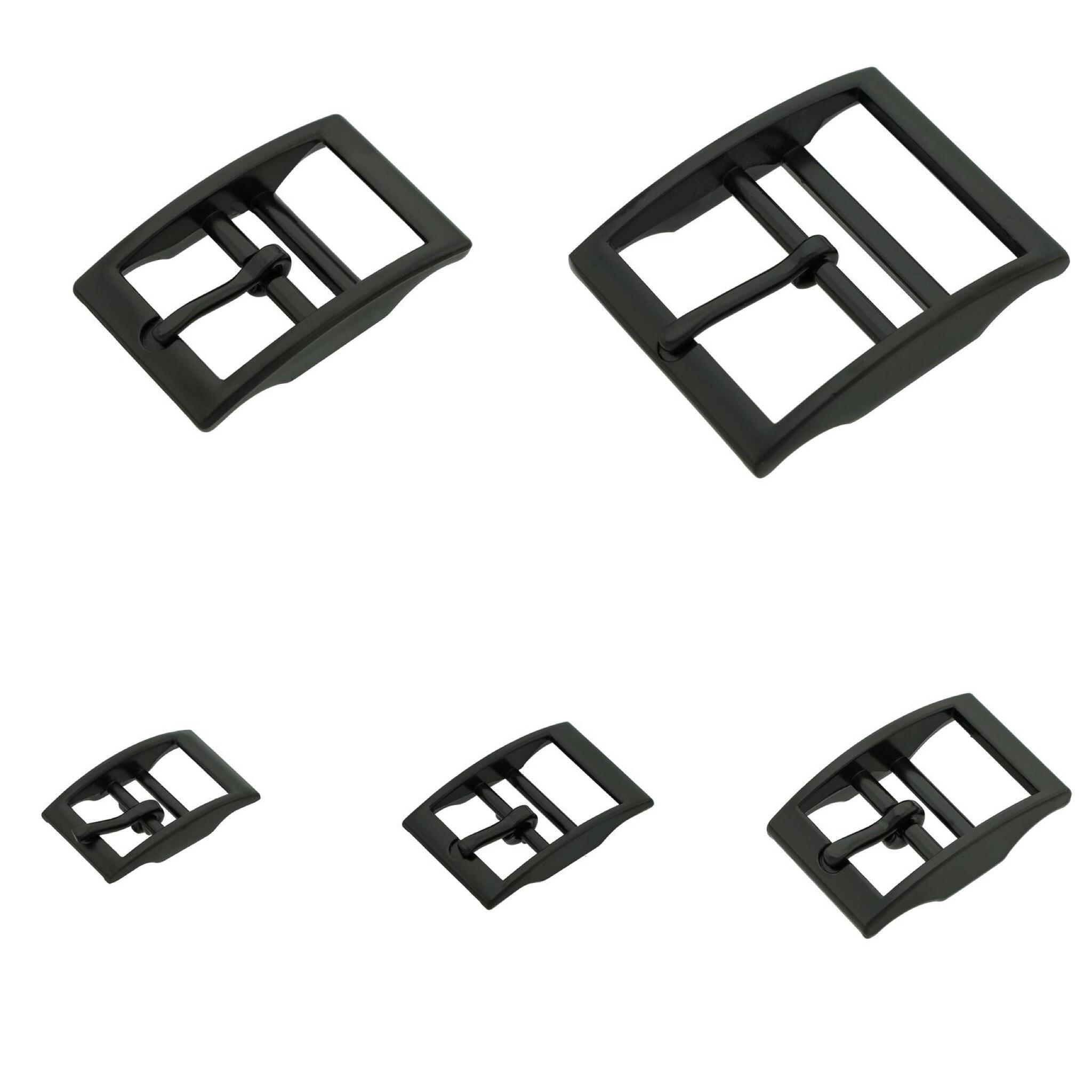 Black caveson buckle