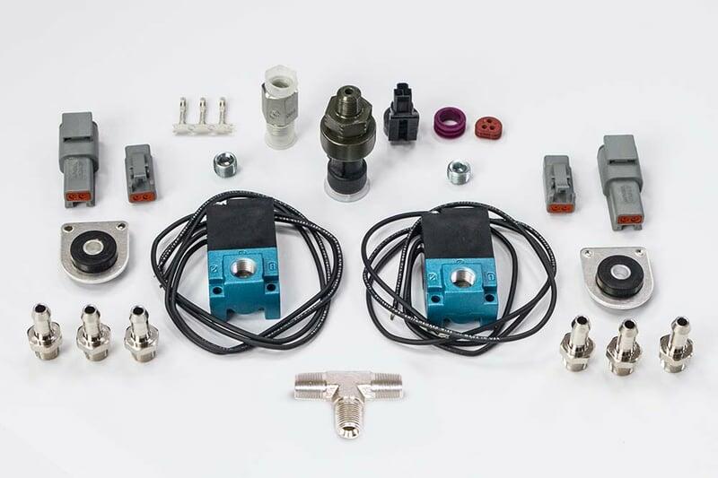 Haltech CO2 Boost Control Dual Solenoid & Pressure Sensor Kit Thread: 1/8 NPT