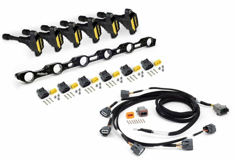 Haltech R35 Coil Conversion Kit for Toyota JZ- Includes bracket, coils, connectors and harness