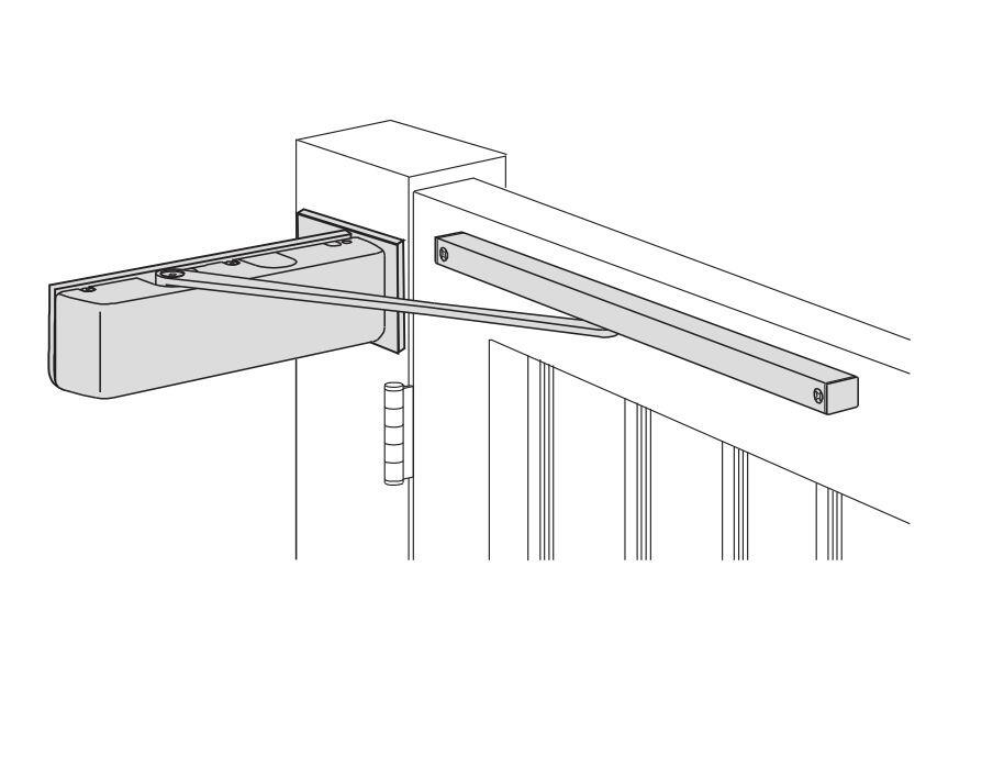 LCN 4000T.US28 | Door Closer (4000T) Gate Install