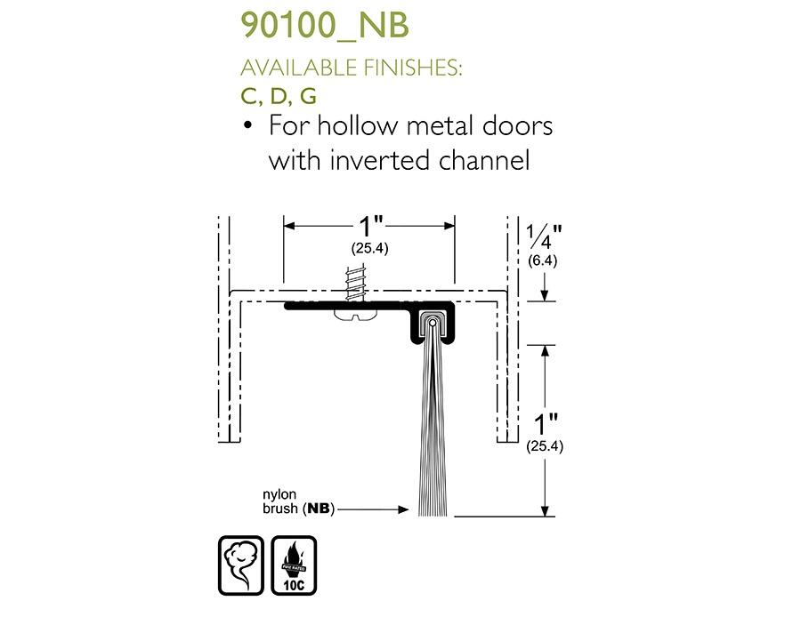 Pemko 90100_NB | Nylon Brush Weatherstrip