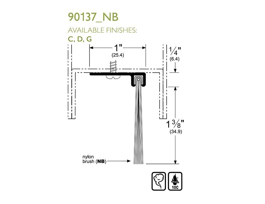 Pemko 90137_NB | Nylon Brush Weatherstrip