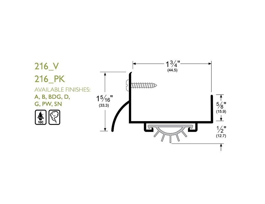 Pemko 216_FG, 216_V, 216_PK | Door Shoes