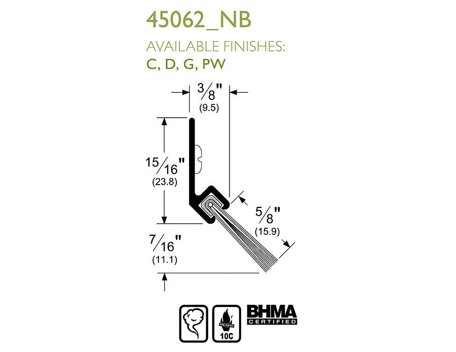 Pemko 45062_NB | Nylon Brush Weatherstrip