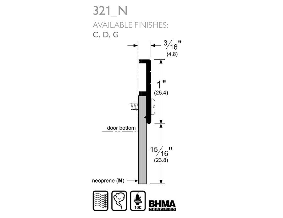 Pemko 321_N | Door Bottom Sweeps