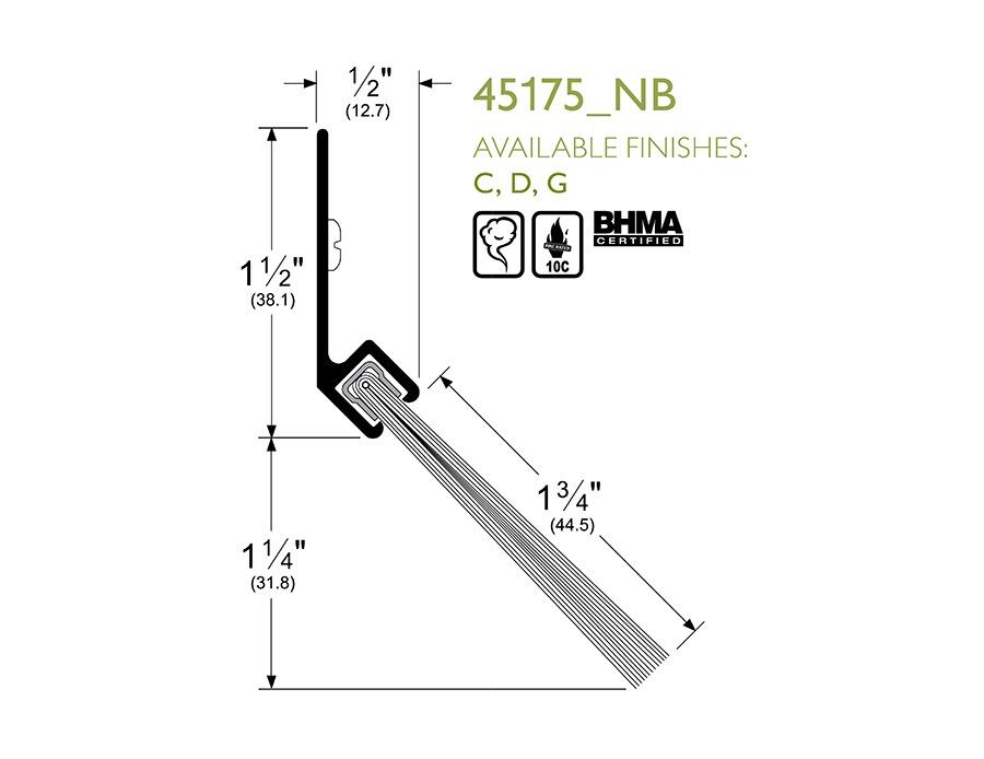 Pemko 45175_NB | Nylon Brush Weatherstrip