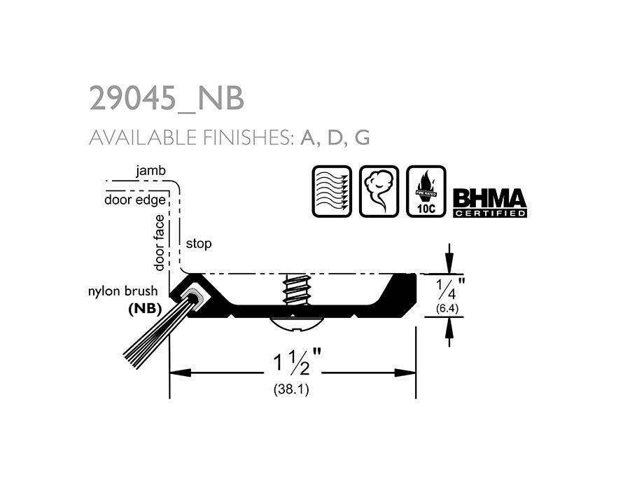 Pemko 29045_NB | Standard Jamb Gasketing