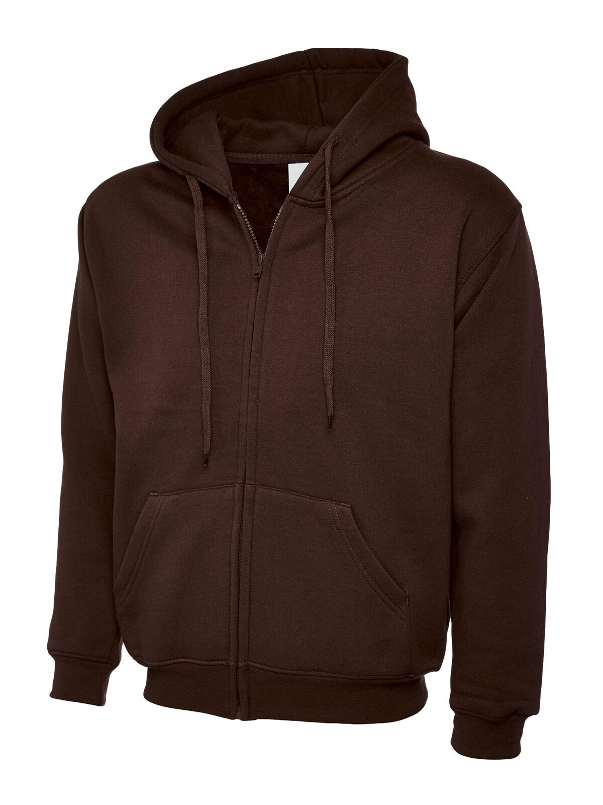 Uneek Classic Full Zip Hoody - Brown