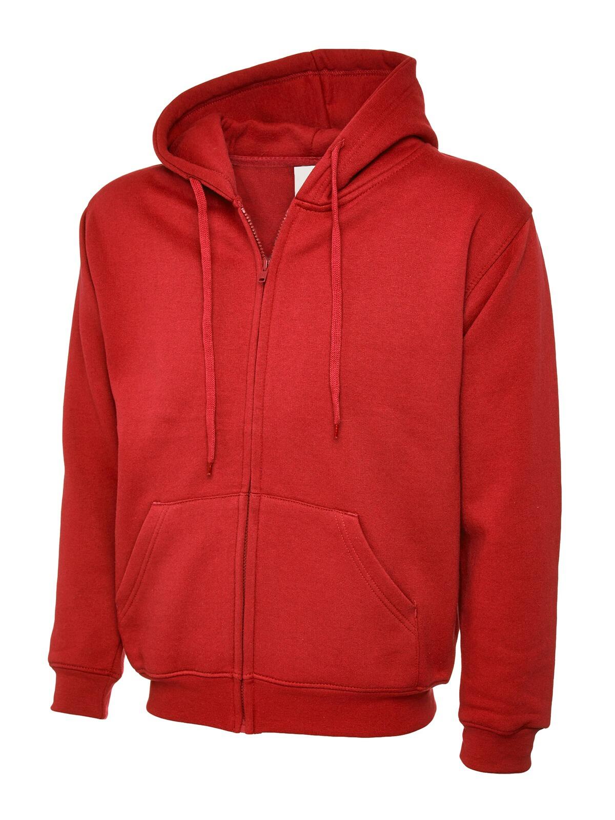 Uneek Classic Full Zip Hoody - Red