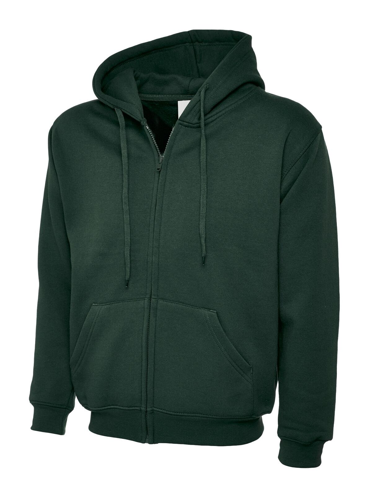 Uneek Classic Full Zip Hoody - Bottle Green