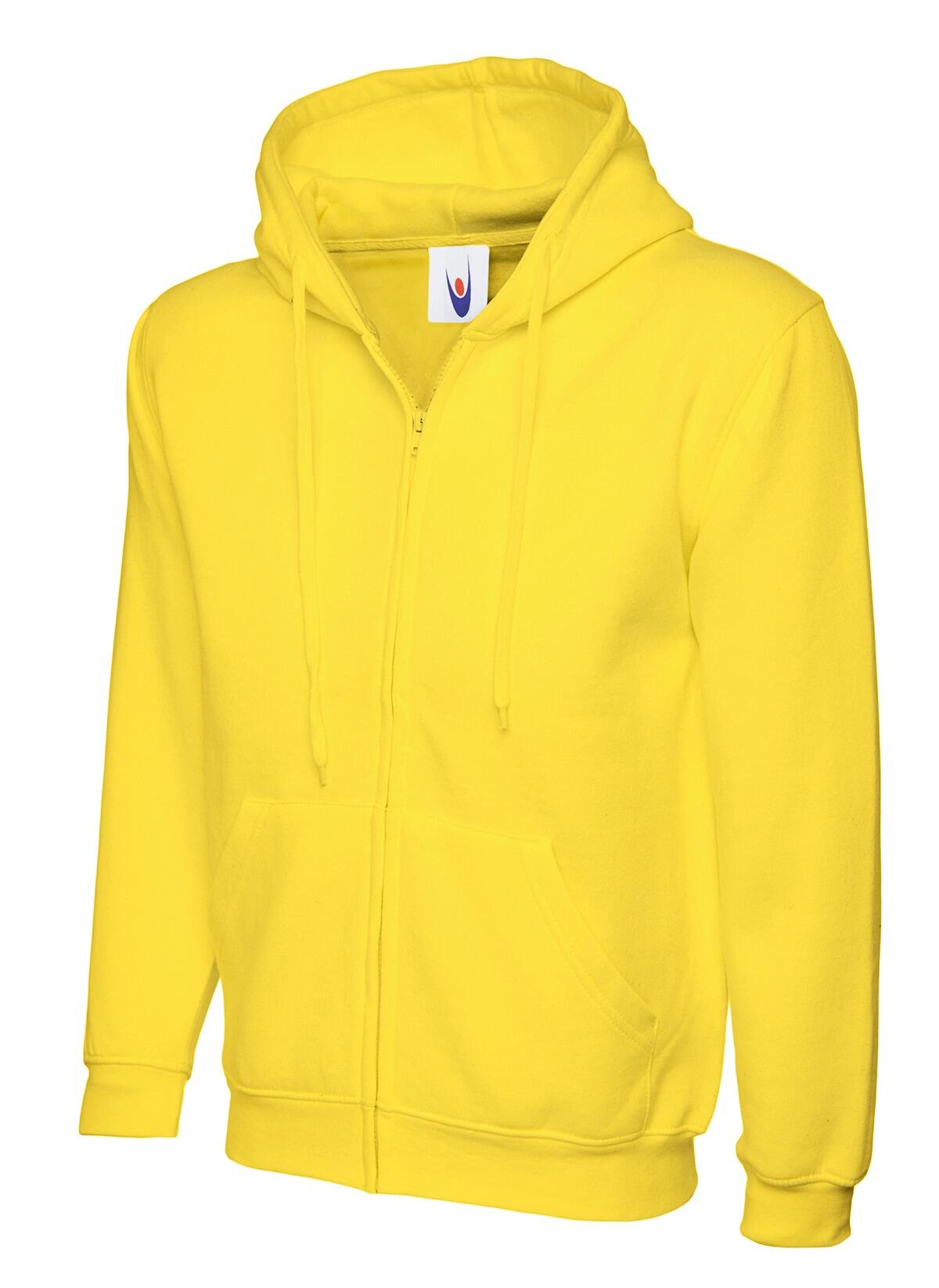 Uneek Classic Full Zip Hoody - Yellow